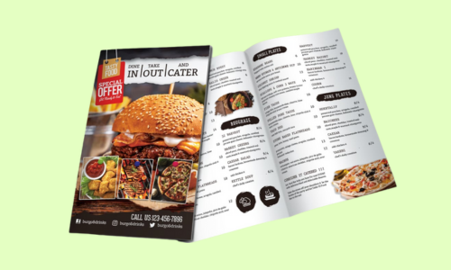 PRINTED MENU A4 12 PAGES