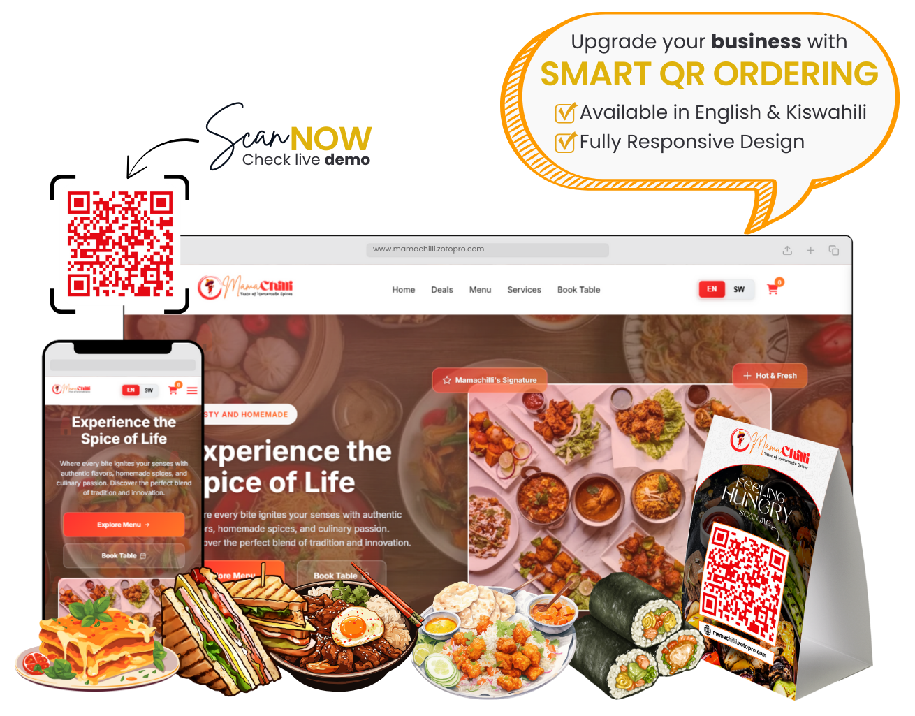 Professional QR Menu Example